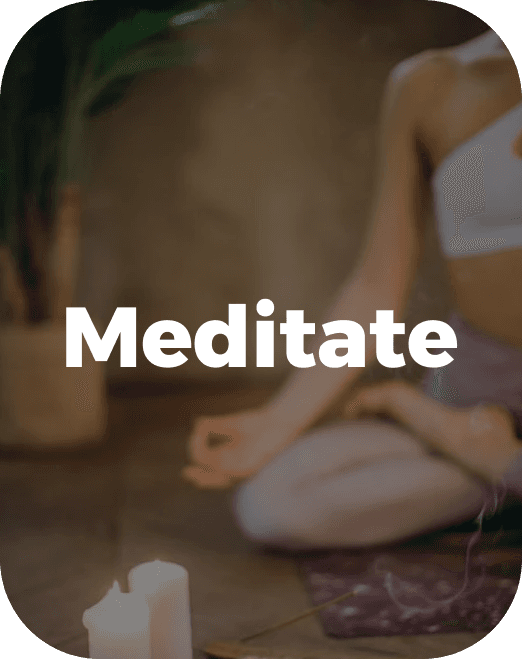 Meditating and breathing